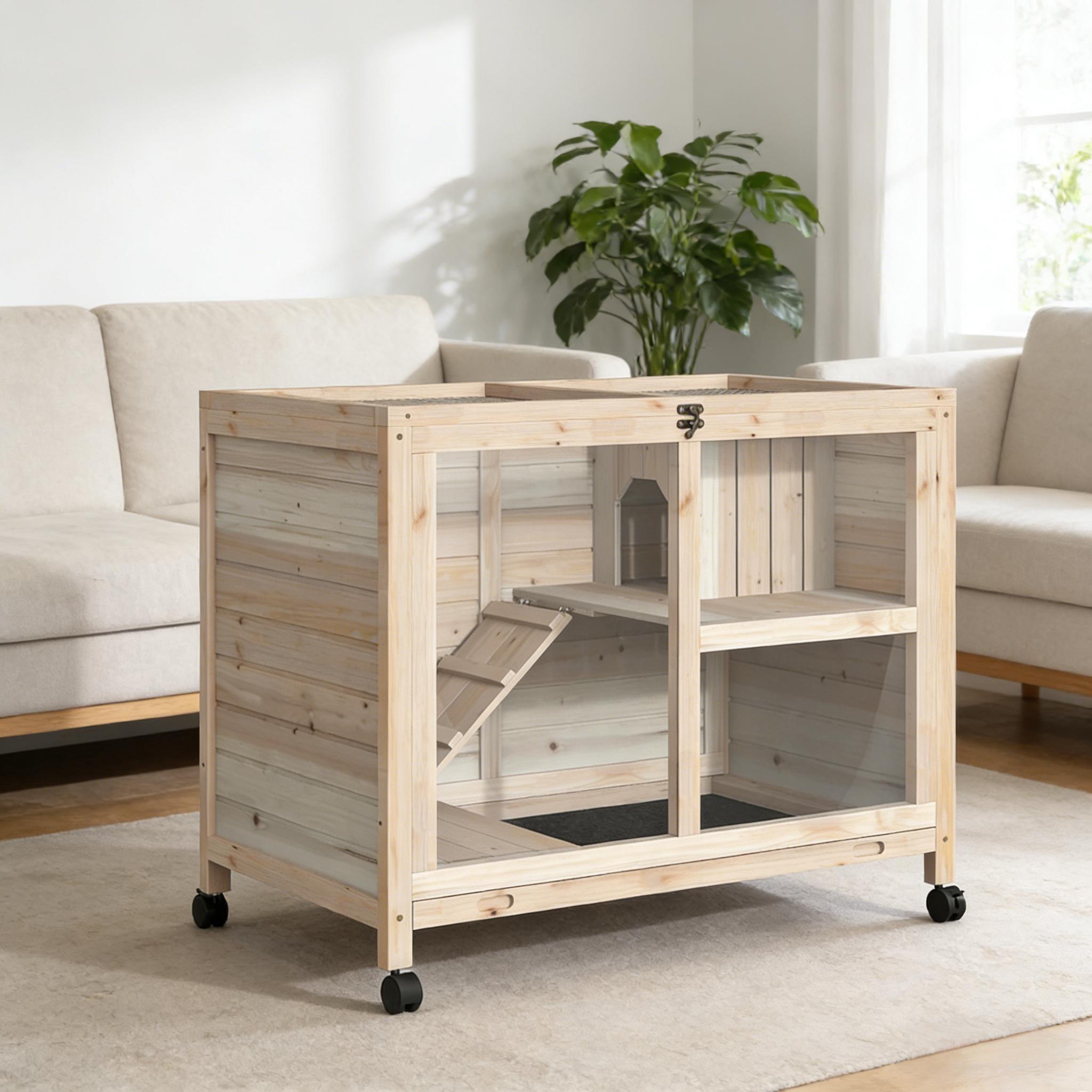 Bunny Cage,Small Rabbit Hutch,Spacious Pet House