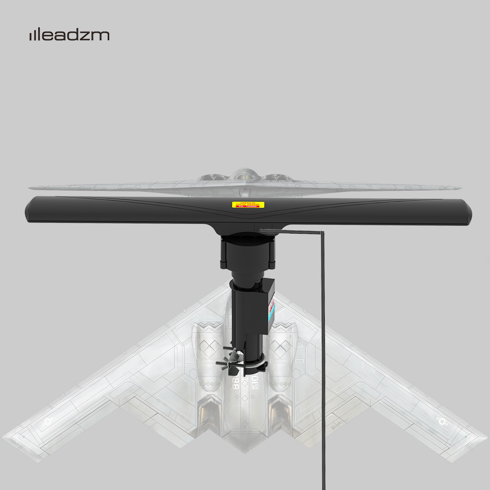 10000 110V 40-860MHz 20±3dB 350°Rotation UV Dual-band Outdoor Antenna Black